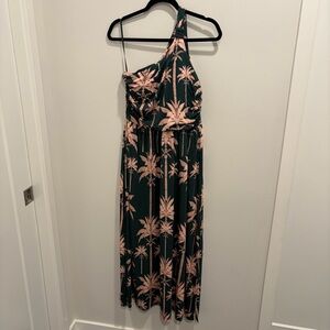 Soma Tropical Palm One Shoulder Maxi Dress - Size L